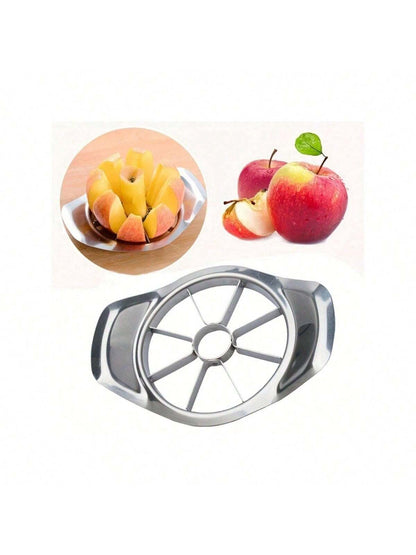 جهاز تقطيع التفاح اليدوي الفعّال والذي يوفر الوقت - شفرة دائرية مصنوعة من الفولاذ المقاوم للصدأ لقطع الفواكه بطريقة إبداعية، أداة مطبخك الأساسية، أدوات الخضار والفواكه، الأدوات المطبخية، القاطع، الطعام، السلطة، الديكور، التخزين، الحفلات، عيد الميلاد