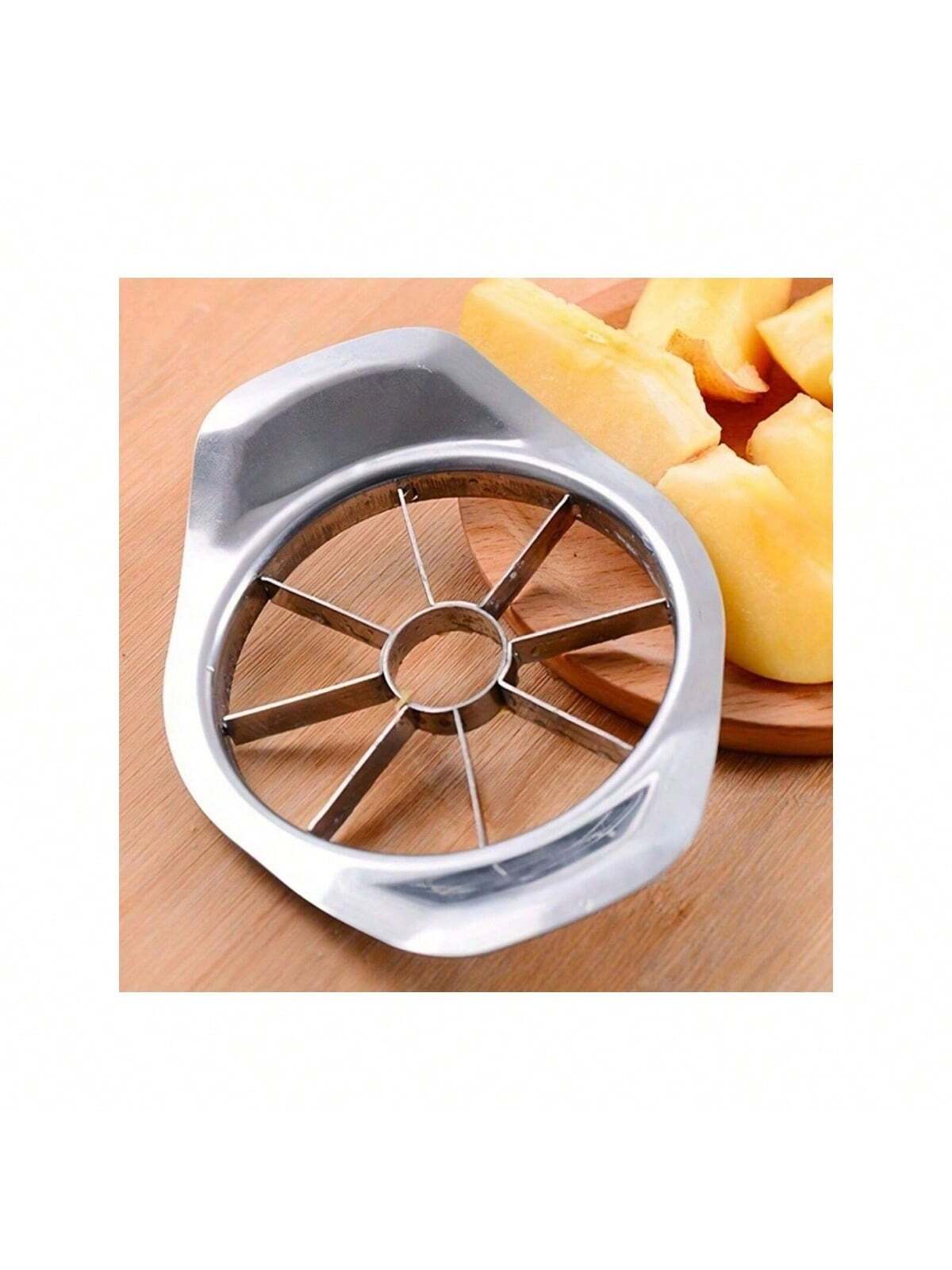 جهاز تقطيع التفاح اليدوي الفعّال والذي يوفر الوقت - شفرة دائرية مصنوعة من الفولاذ المقاوم للصدأ لقطع الفواكه بطريقة إبداعية، أداة مطبخك الأساسية، أدوات الخضار والفواكه، الأدوات المطبخية، القاطع، الطعام، السلطة، الديكور، التخزين، الحفلات، عيد الميلاد