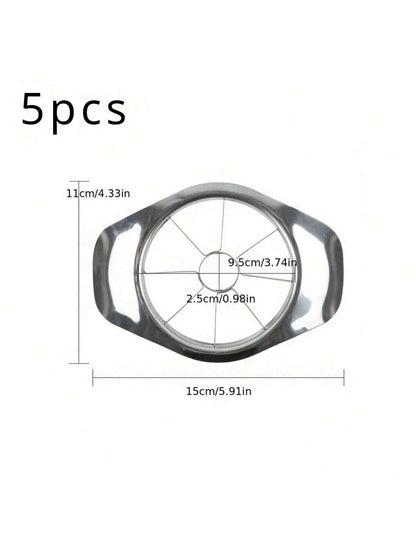 جهاز تقطيع التفاح اليدوي الفعّال والذي يوفر الوقت - شفرة دائرية مصنوعة من الفولاذ المقاوم للصدأ لقطع الفواكه بطريقة إبداعية، أداة مطبخك الأساسية، أدوات الخضار والفواكه، الأدوات المطبخية، القاطع، الطعام، السلطة، الديكور، التخزين، الحفلات، عيد الميلاد