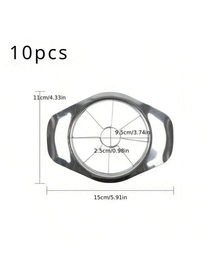 جهاز تقطيع التفاح اليدوي الفعّال والذي يوفر الوقت - شفرة دائرية مصنوعة من الفولاذ المقاوم للصدأ لقطع الفواكه بطريقة إبداعية، أداة مطبخك الأساسية، أدوات الخضار والفواكه، الأدوات المطبخية، القاطع، الطعام، السلطة، الديكور، التخزين، الحفلات، عيد الميلاد
