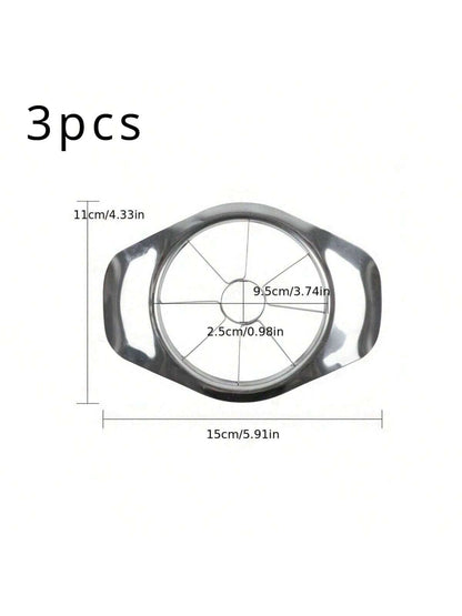 جهاز تقطيع التفاح اليدوي الفعّال والذي يوفر الوقت - شفرة دائرية مصنوعة من الفولاذ المقاوم للصدأ لقطع الفواكه بطريقة إبداعية، أداة مطبخك الأساسية، أدوات الخضار والفواكه، الأدوات المطبخية، القاطع، الطعام، السلطة، الديكور، التخزين، الحفلات، عيد الميلاد