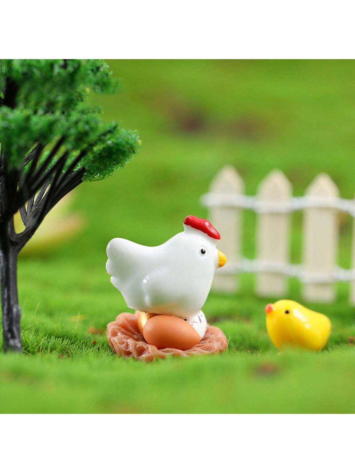 مجموعة طبيعية من الزهور بالحجم الصغير مزخرفة بالطحلب 7قطع