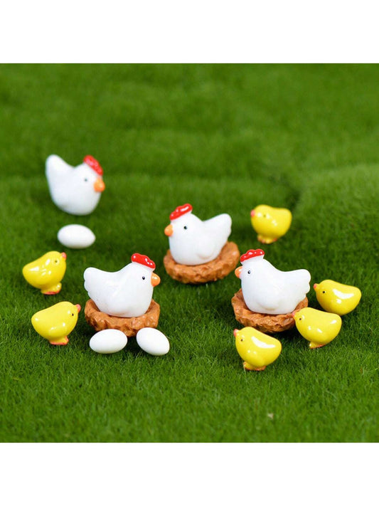 مجموعة طبيعية من الزهور بالحجم الصغير مزخرفة بالطحلب 7قطع