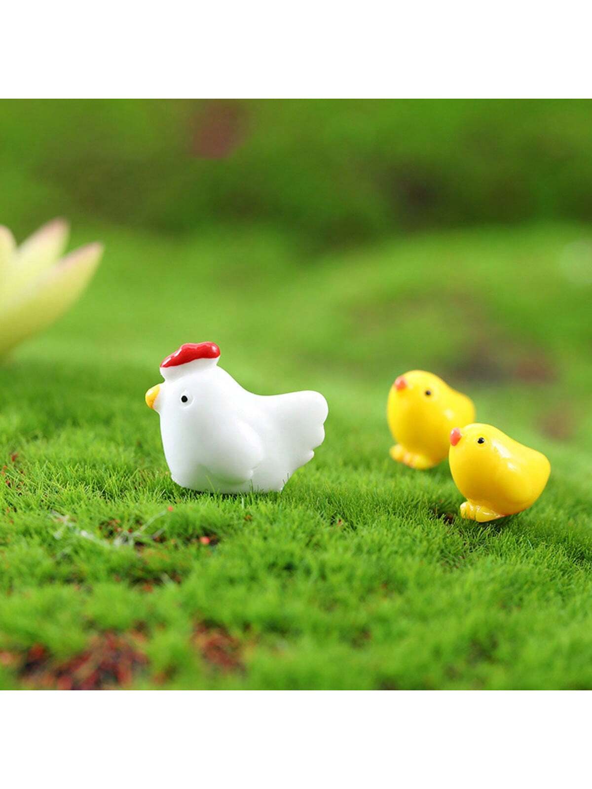 مجموعة طبيعية من الزهور بالحجم الصغير مزخرفة بالطحلب 7قطع