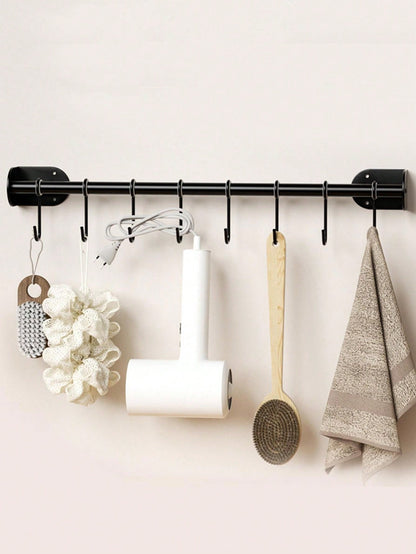 حامل أدوات المطبخ للتركيب على الحائط 1/2 قطعة، عصري، مزود بقضيب جداري، خطاف تخزين، قابل للتحريك، معلق قابل للتعليق، معلق الملعقة، حامل أدواتالمطبخ، منظم حامل تخزين معدات المطبخ، ملحقات المطبخ