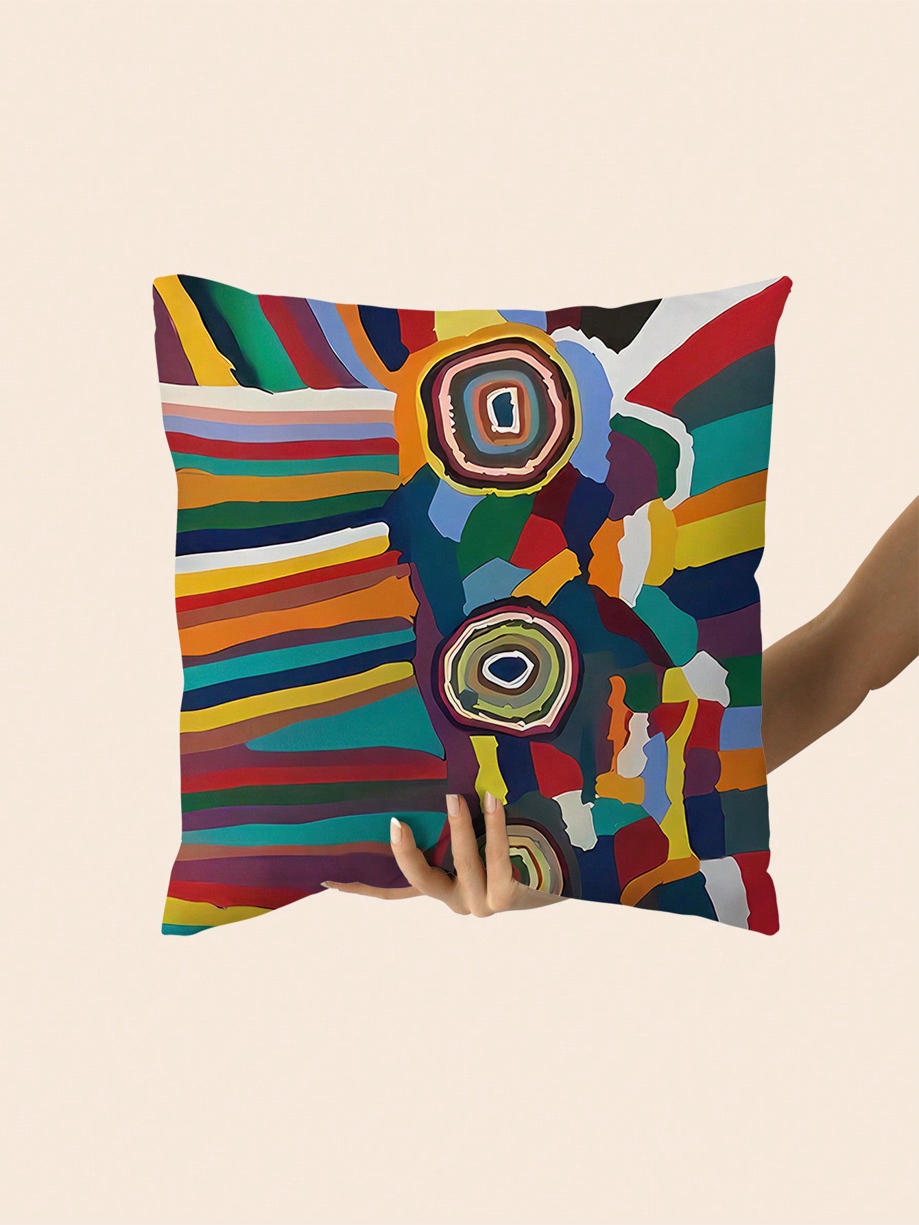 غطاء وسادة فنية مجردة ناعمة جدًا