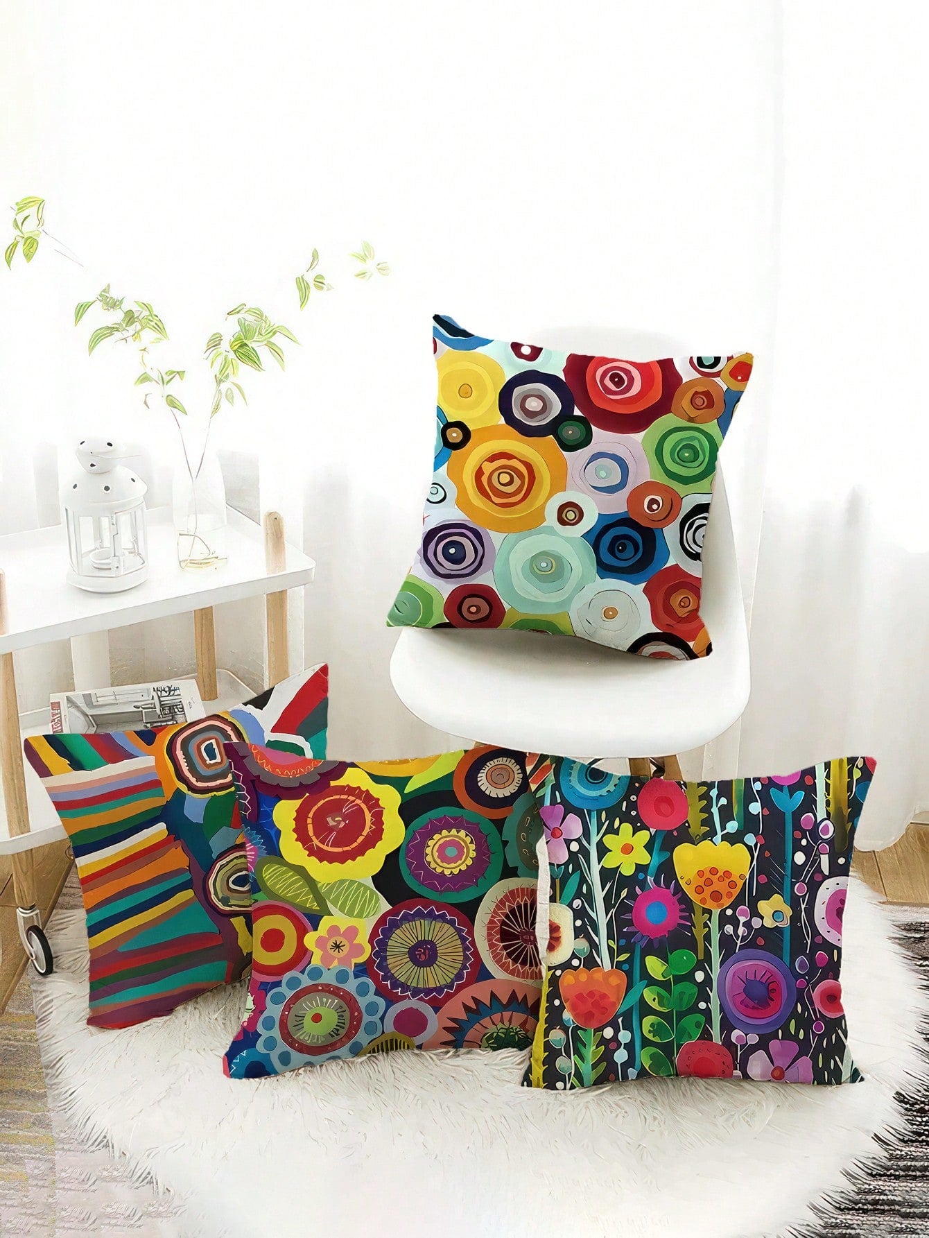 غطاء وسادة فنية مجردة ناعمة جدًا