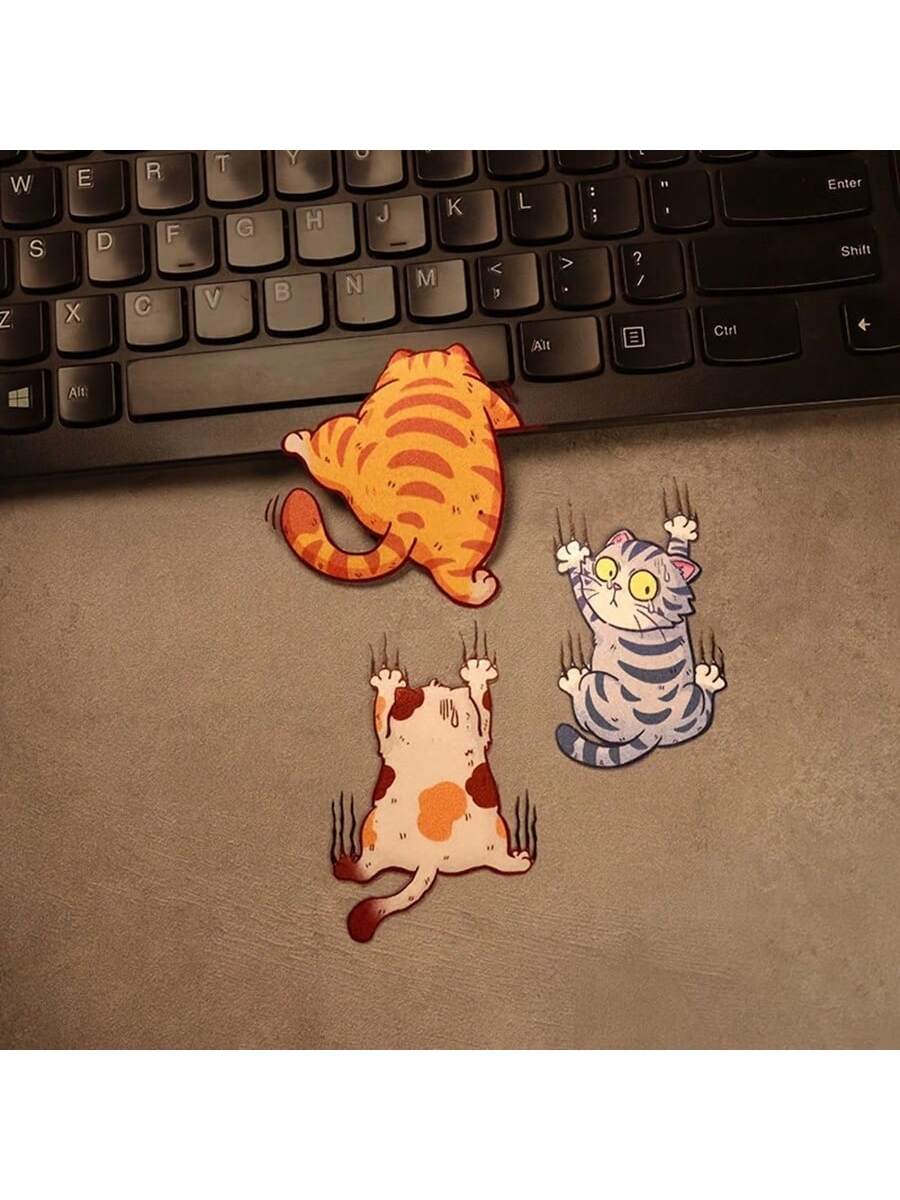 ملصقات قطة كرتونية لطيفة، مناسبة للسيارات والدراجات النارية وزجاجات المياه والمزيد!