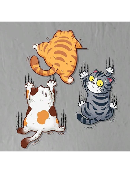 ملصقات قطة كرتونية لطيفة، مناسبة للسيارات والدراجات النارية وزجاجات المياه والمزيد!