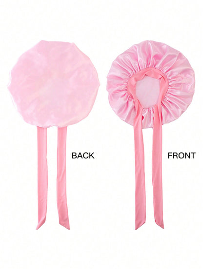 قبعة دائرية بشريط دينج وقوس زخرفي واسع مطاطي محاك من الحرير لتزيين الشعر مع حافة واسعة من الأقمشة الداخلية ليلية