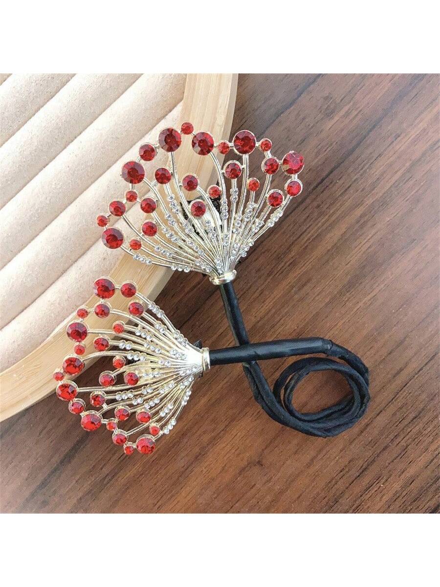 صانع لفائف تسريحات الشعر بشكل مروحة أنيق 1 قطعة على شكل مروحة، شكل ملتوي عتيق لتسريحات الشعر، إكسسوارات تصفيف الشعر