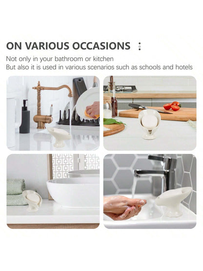 حامل صابون إبداعي واحد، صينية صابون سيراميك نمط رخامي