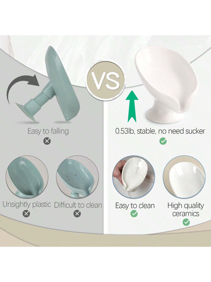 حامل صابون إبداعي واحد، صينية صابون سيراميك نمط رخامي