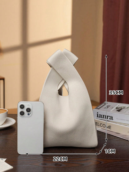 حقيبة يد نسائية صغيرة ذات تصميم بسيط من القطن القابلة للطي