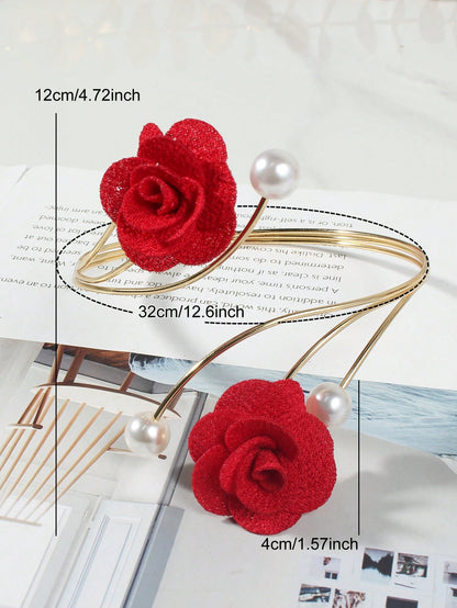 مشبك ستارةمشبك ستارة مطبوع بزهور مع فراشة معدنية