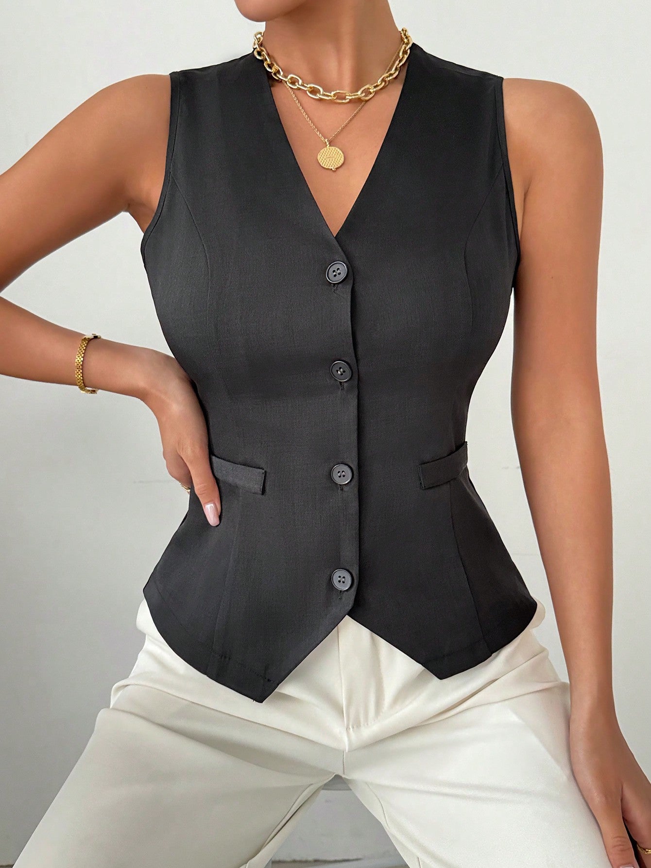 سترة نسائية مقصوصة بلاك، بدلة عباية بلا أكمام