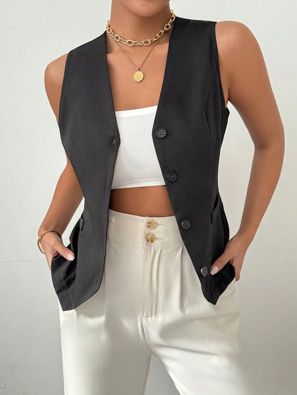 سترة نسائية مقصوصة بلاك، بدلة عباية بلا أكمام