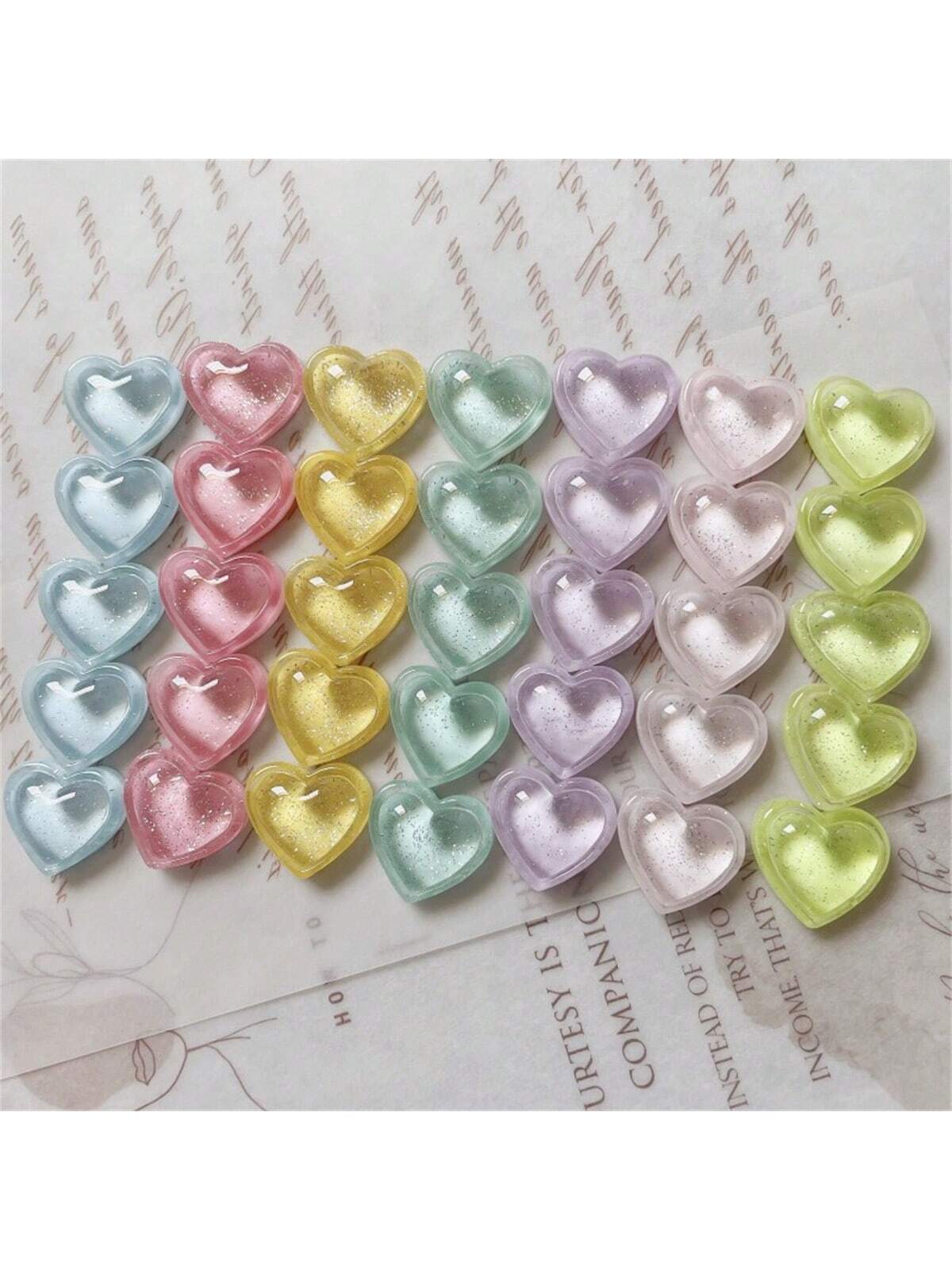 مجموعة من 21 قطعة من المغناطيسات المزخرفة بشكل قلب شفافة من اللامع لتزيين المطبخ والثلاجة