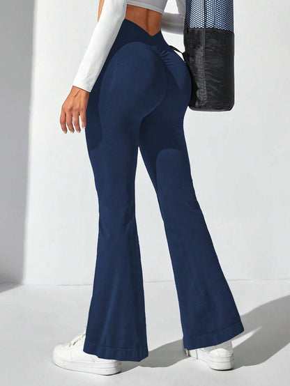 سروال رياضي بقصة جذابة ومريحة للنساء بلون سادة و قصة ضيقة