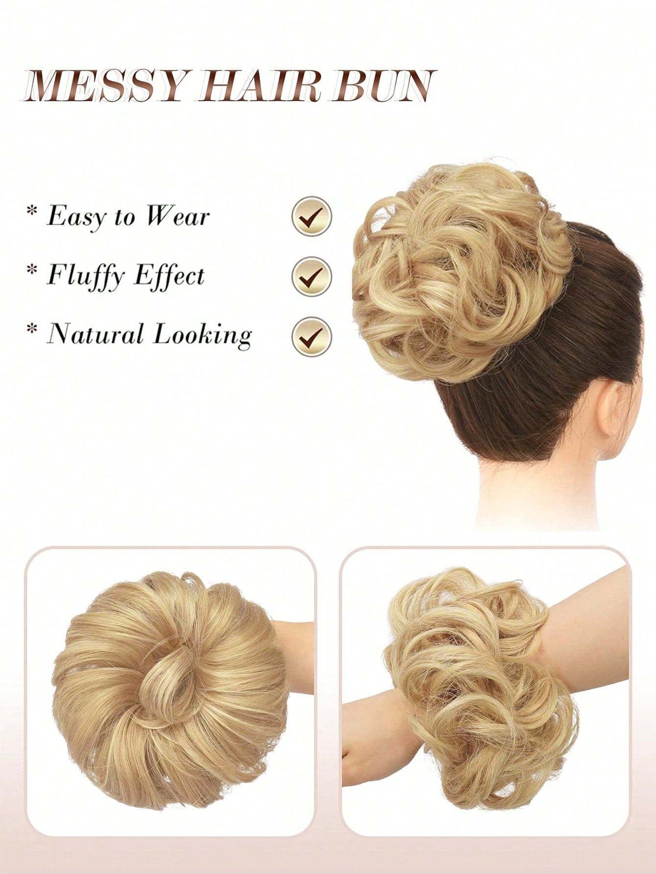 قطعة شعر الكعكة غير المرتبة بطول 4 إنشات