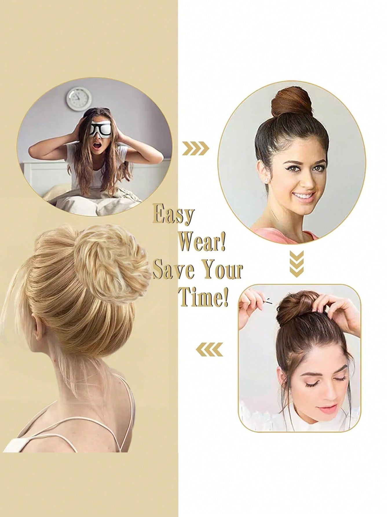 قطعة شعر الكعكة غير المرتبة بطول 4 إنشات