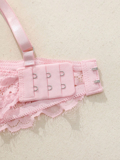 حمالة صدر مثيرة بدون ألوان للنساء مزينة بالدانتيل