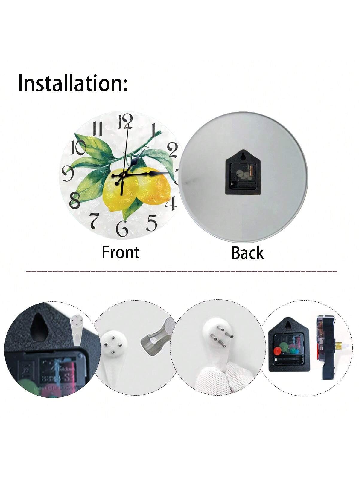 ساعة حائط دائرية جميلة وأنيقة من الرخام 5D، مقاومة للماء والخدش، بعقارب الساعة الكوارتز الصامتة، مثالية للمنزل والمكتب والمدرسة وديكور المنزل