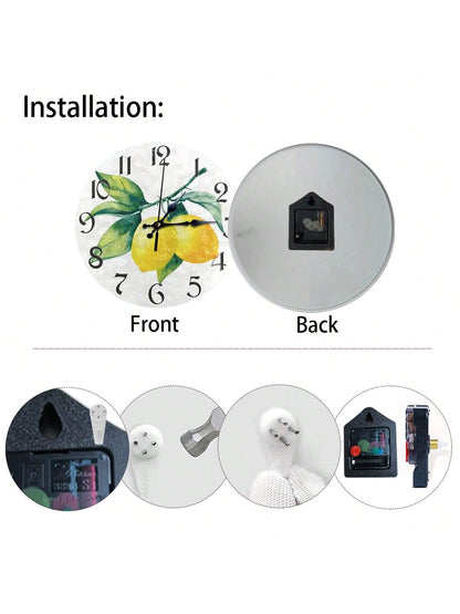 ساعة حائط دائرية جميلة وأنيقة من الرخام 5D، مقاومة للماء والخدش، بعقارب الساعة الكوارتز الصامتة، مثالية للمنزل والمكتب والمدرسة وديكور المنزل