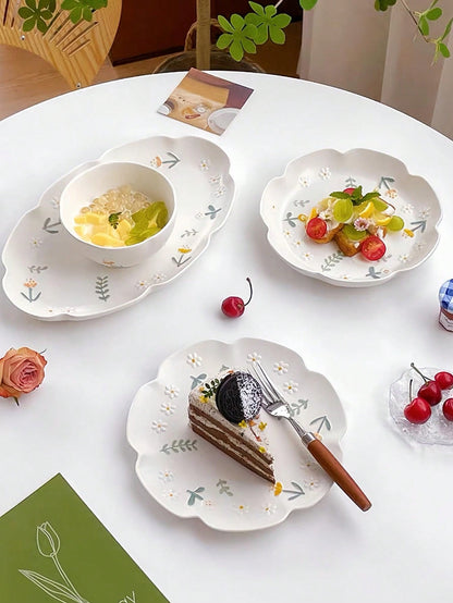 قطعة واحدة من طبق السيراميك