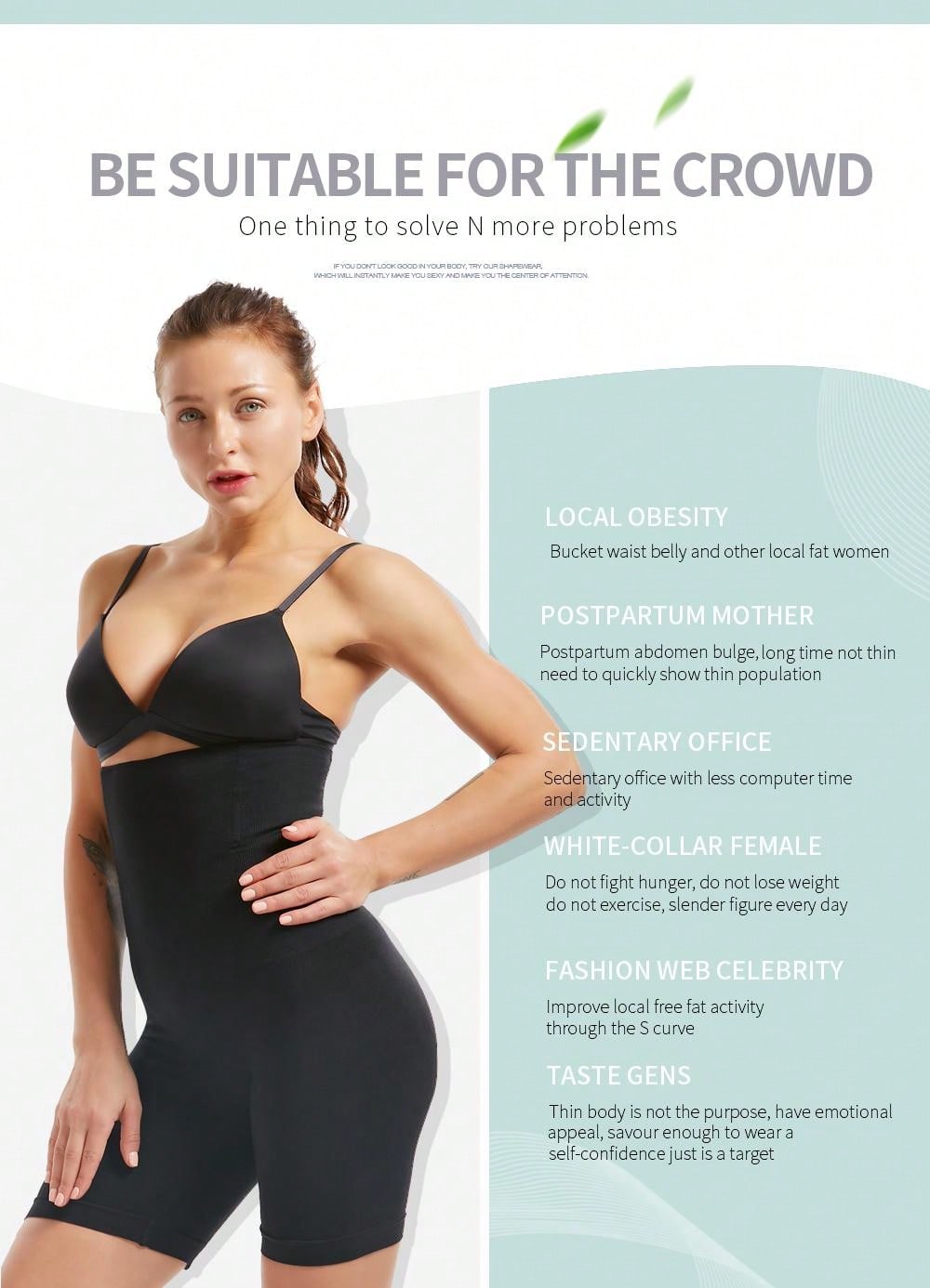 بنطلون داخلي شكل جسم مشكل عالي الخصر 2 قطعة، سيطرة على البطن، بطن مسطح، رافع أرداف وورك، ملابس داخلية مشكلة خالية من الحواف، ملابس داخلية مشكلة