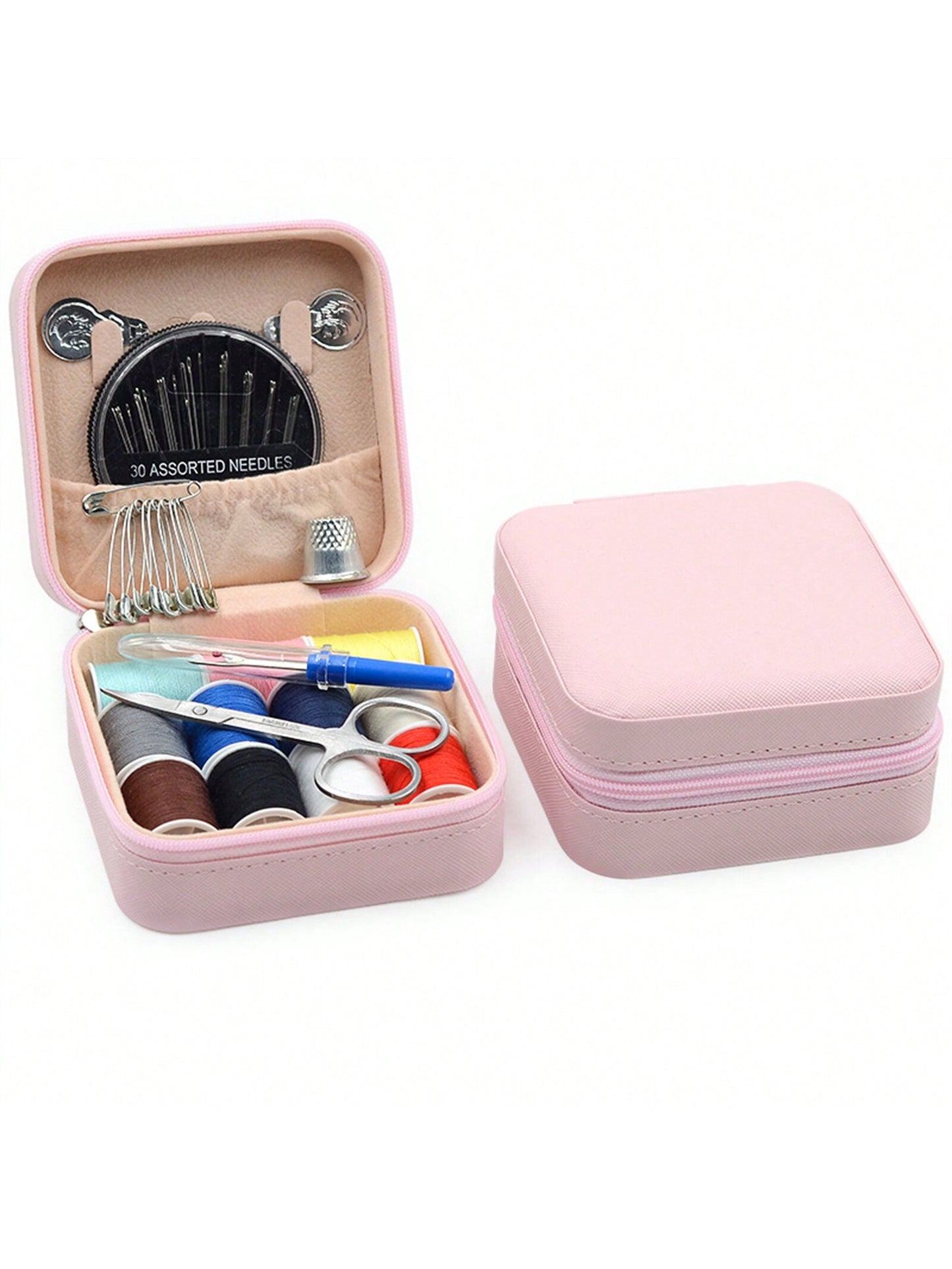 مجموعة أدوات الخياطة المنزلية 56قطعة/طقم، صندوق خياطة متعدد الوظائف