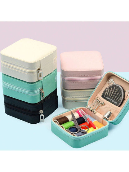 مجموعة أدوات الخياطة المنزلية 56قطعة/طقم، صندوق خياطة متعدد الوظائف