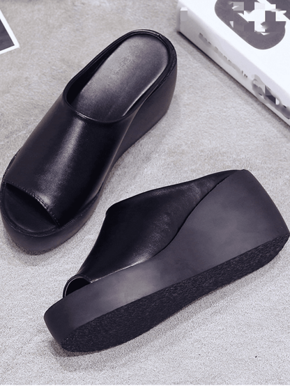 صنادل نسائية بكعب سميك وراحة عالية غير رسمية للرياضة الخارجية بجزء واسع بسيرة واحدة