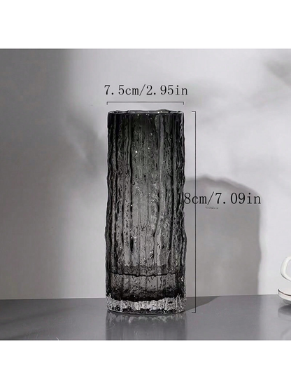 زهرية زجاجية مستقيمة عالية الجودة بأسلوب "Ins"، زهرية زجاجية للأزهار، تزيين شفاف لتنسيق الزهور، قطعة واحدة