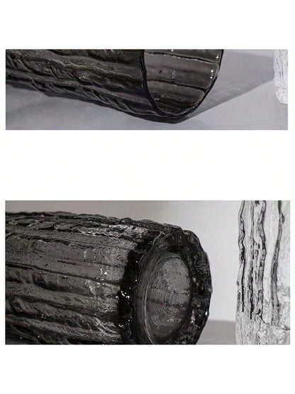 زهرية زجاجية مستقيمة عالية الجودة بأسلوب "Ins"، زهرية زجاجية للأزهار، تزيين شفاف لتنسيق الزهور، قطعة واحدة