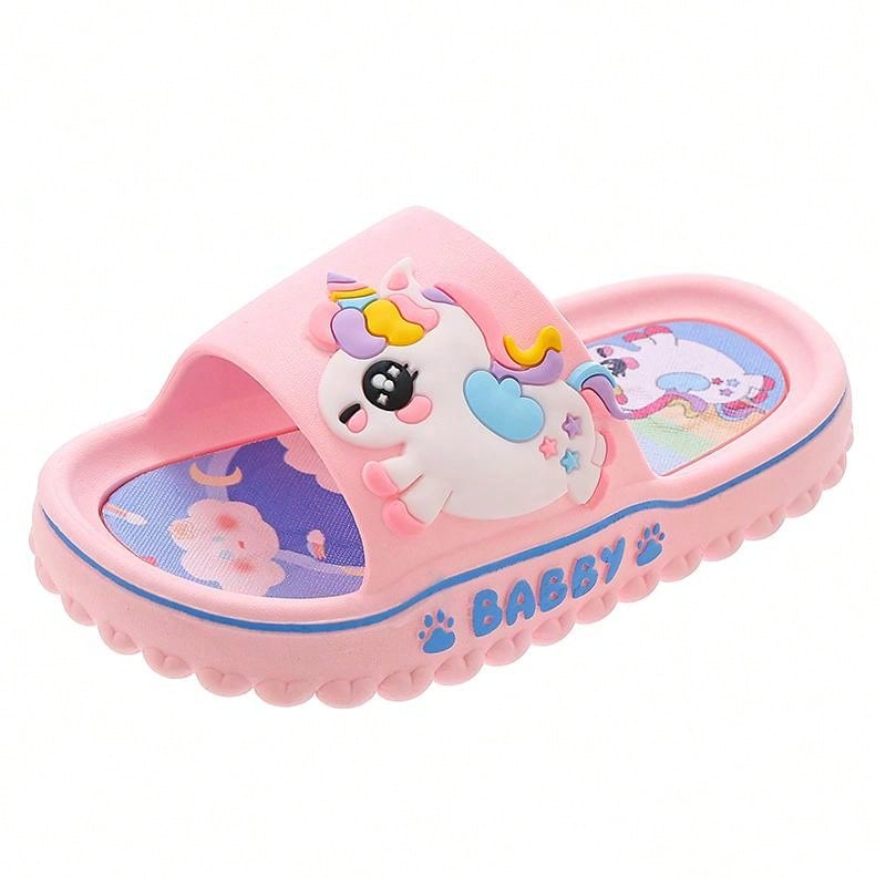 زوج من نعال الأميرة الجميلة للربيع والصيف، صنادل فتيات كرتونية ناعمة الملمس مناسبة للأنشطة الداخلية والخارجية والشاطئية