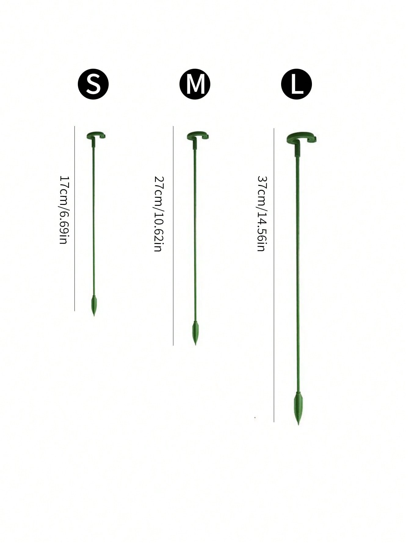 أعمدة دعم بلاستيكية بعددها 10 قطع لدعم وتسليق النباتات المزروعة مع خطافات لحامل الأوركيد الفيلينوبس