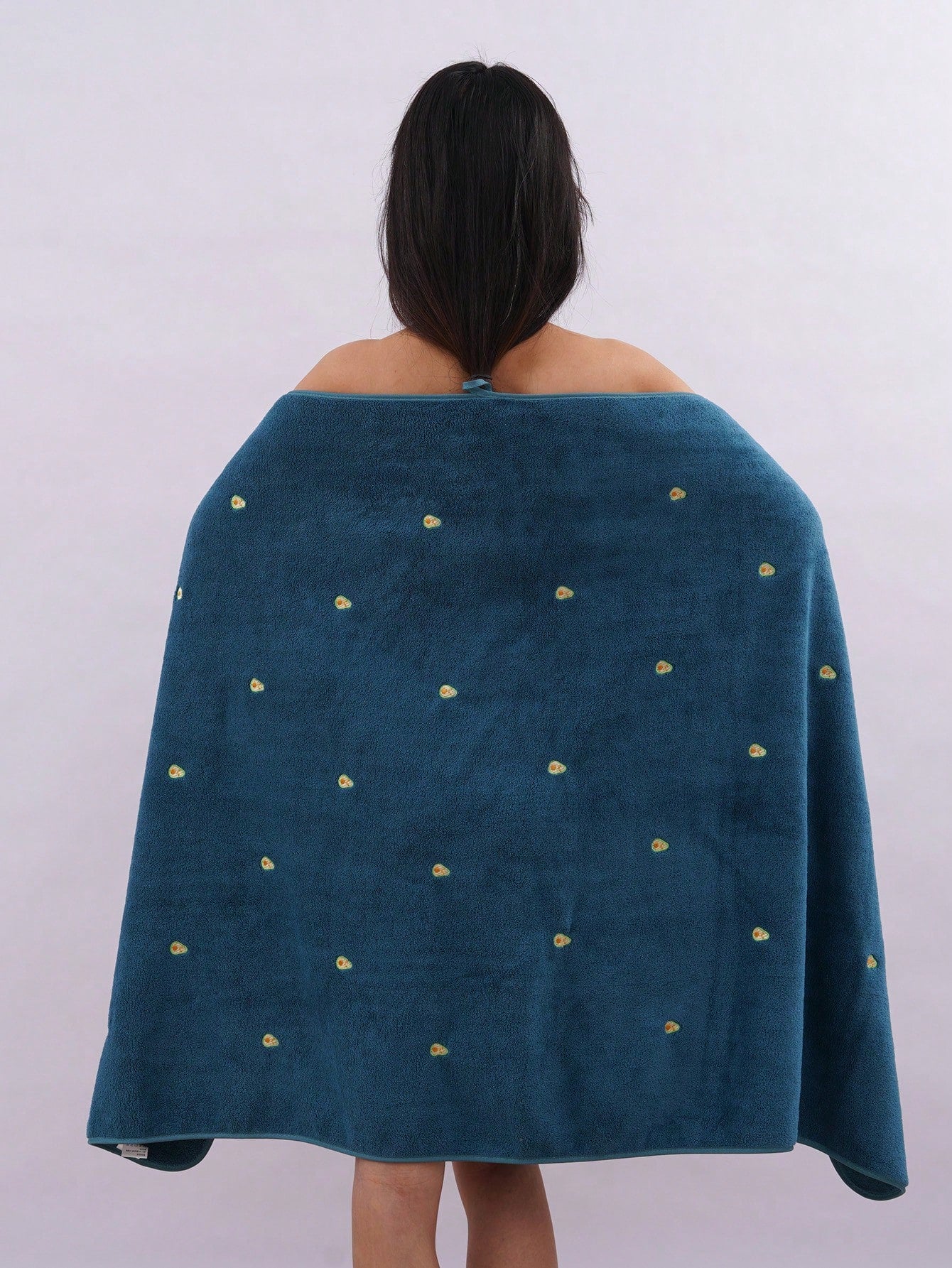 منشف حمام أفوكادو مطرز عادي من فليس كورال يمتص الماء، 1 قطعة