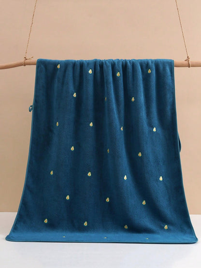 منشف حمام أفوكادو مطرز عادي من فليس كورال يمتص الماء، 1 قطعة