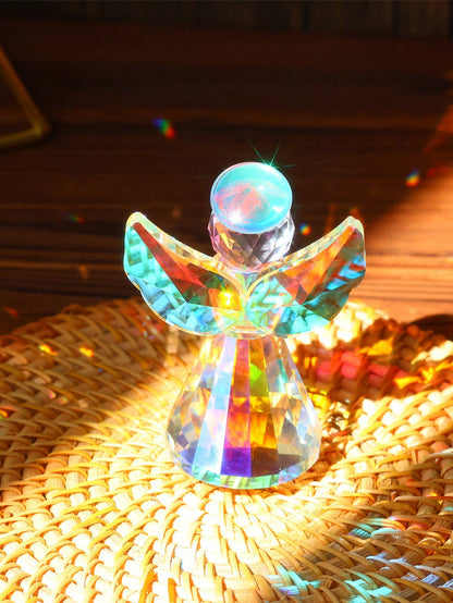 تمثال ملاك كريستال شفاف زجاجي كرستالي