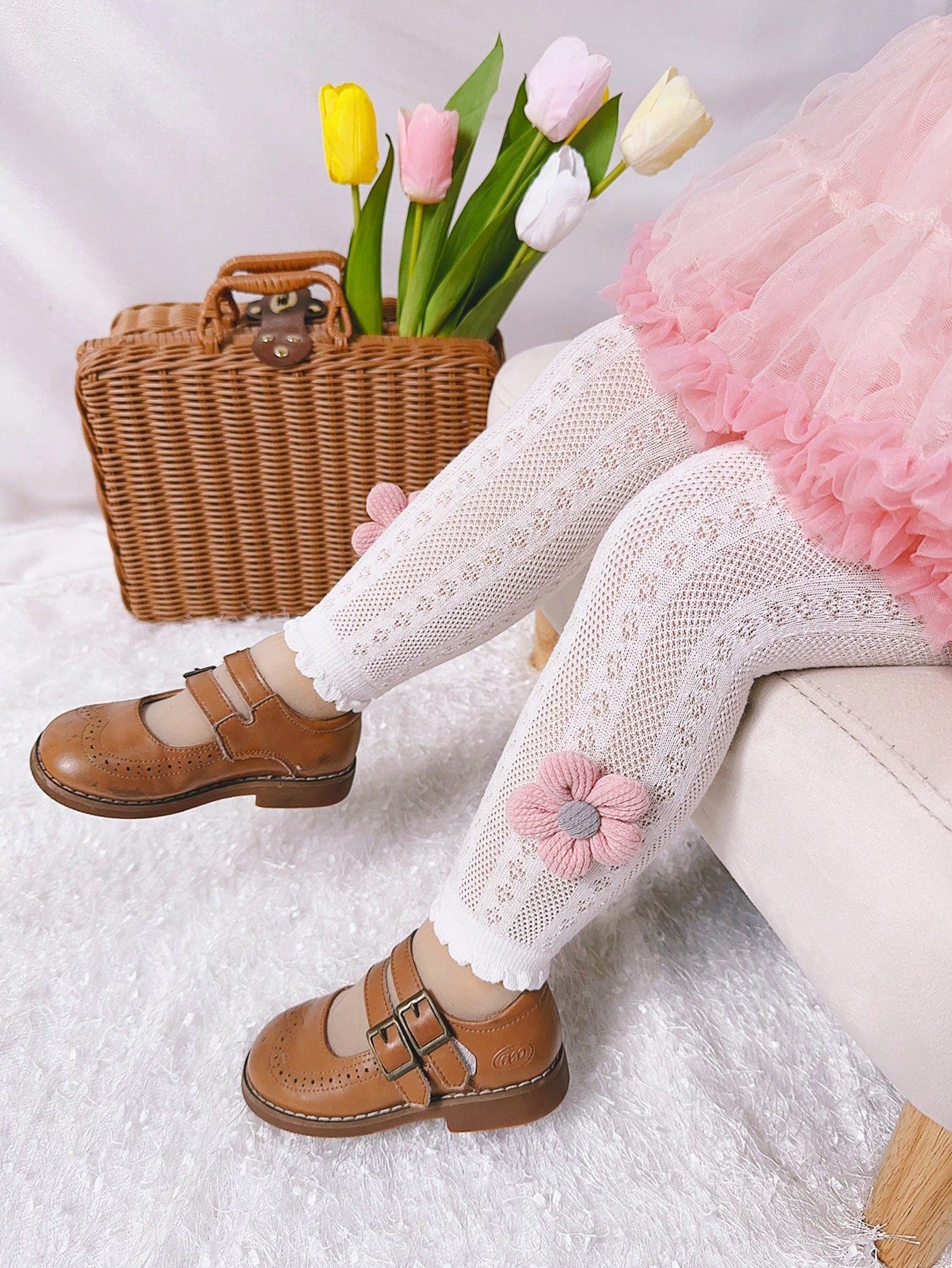 شورت بطانة ضد البعوض للصيف للبنات مزين بنقوش زهور جميلة ومناسب للأنشطة الخارجية