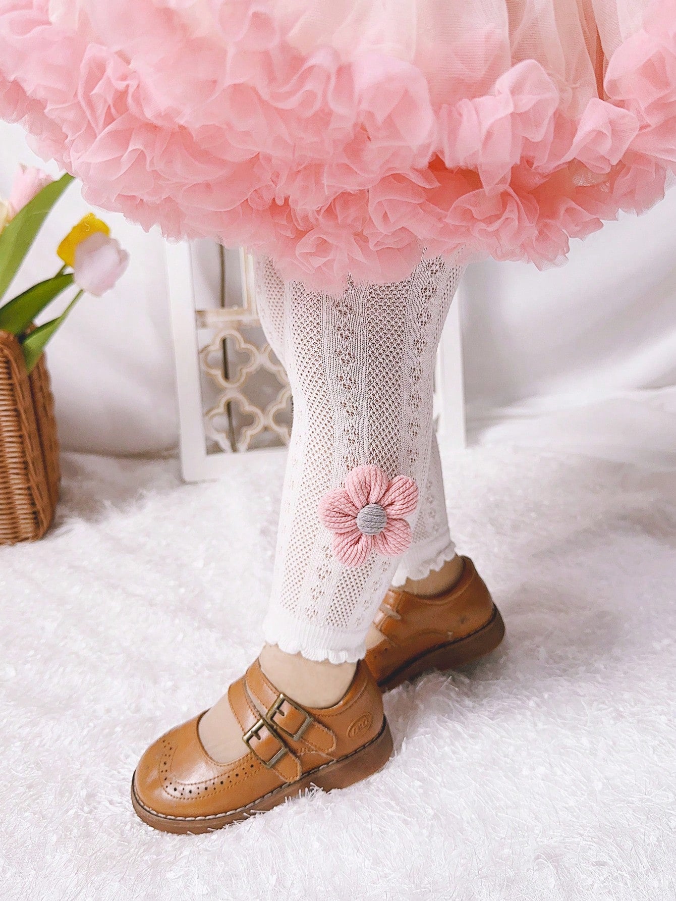 شورت بطانة ضد البعوض للصيف للبنات مزين بنقوش زهور جميلة ومناسب للأنشطة الخارجية