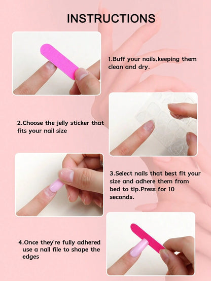 أظافر فراشة وردي اللون