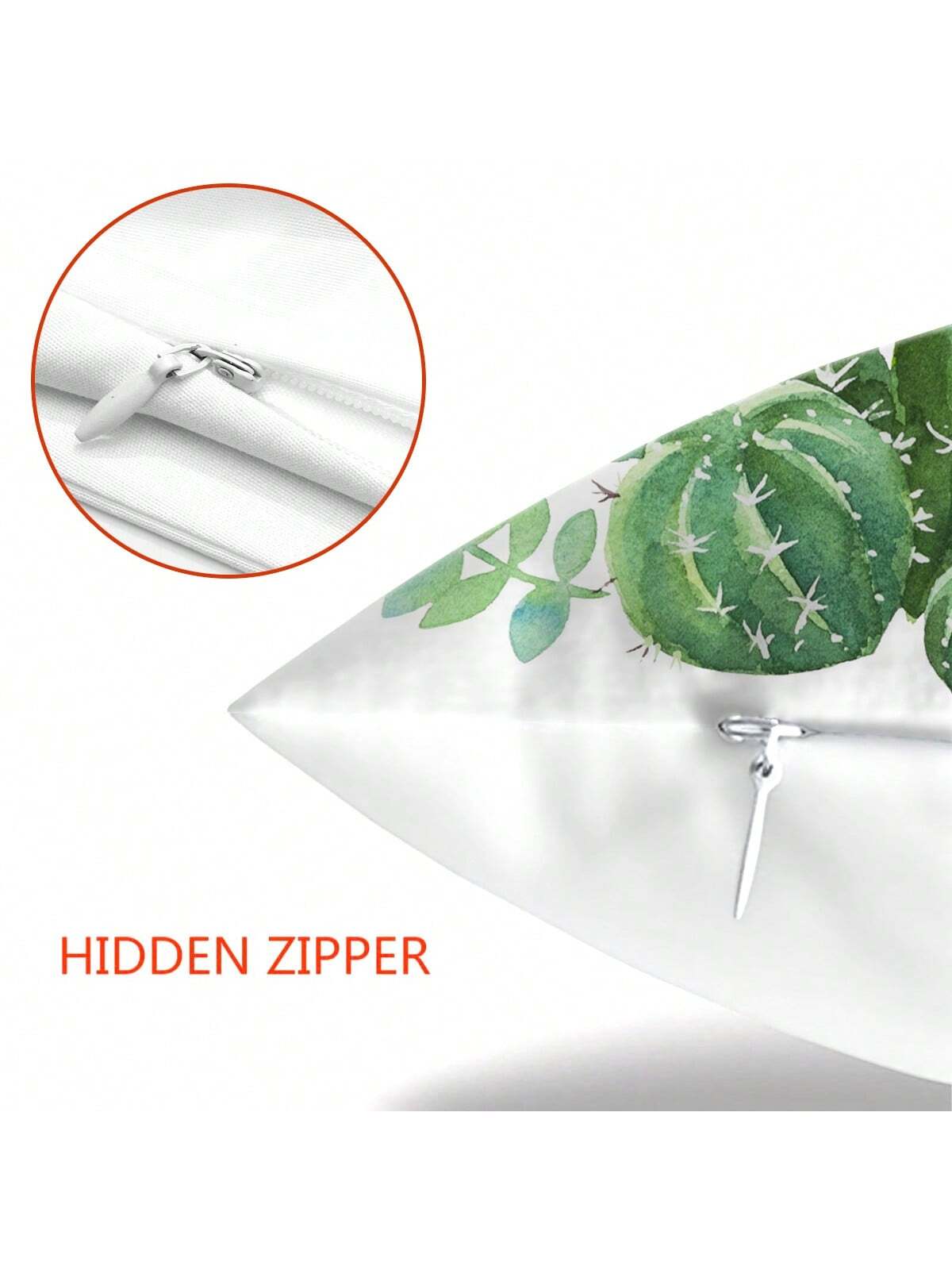 غطاء وسادة مربع بنمط كاكتوس