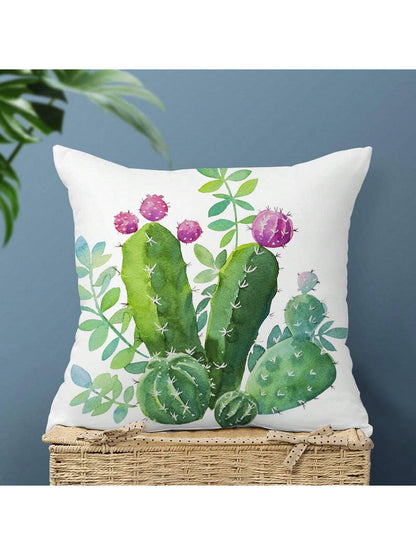 غطاء وسادة مربع بنمط كاكتوس
