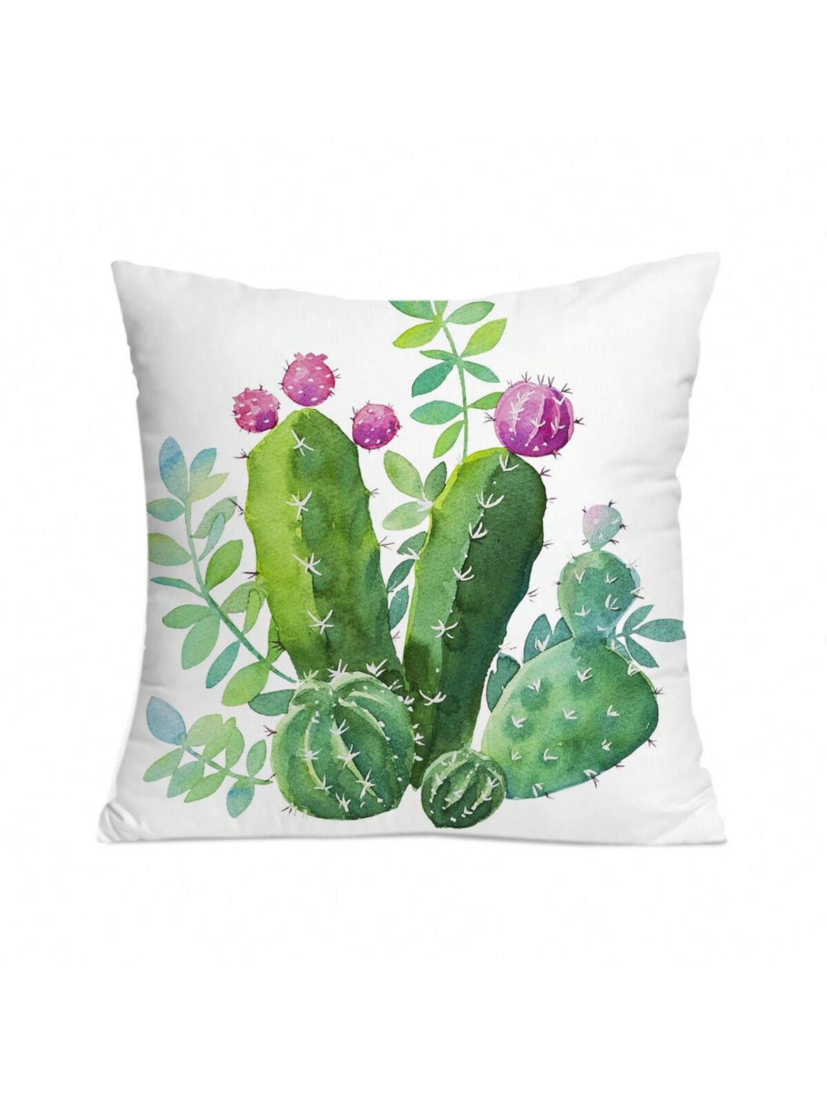 غطاء وسادة مربع بنمط كاكتوس