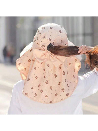 قبعة شمسية للنساء مع وشاح وكمامة لجمع الشاي في الصيف ،قبعة شمس خفيفة للجري وركوب الدراجات في الهواء الطلق ،قبعة وقاية من الأشعة فوق البنفسجية