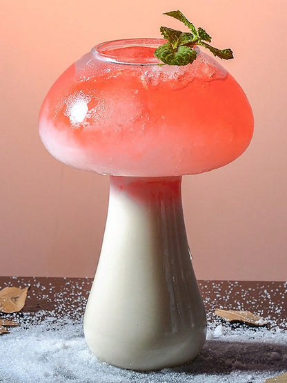 كأس زجاجي بوروسيليكات عالي التحمل سعة 240 مل تصميم فطري شفاف جديد