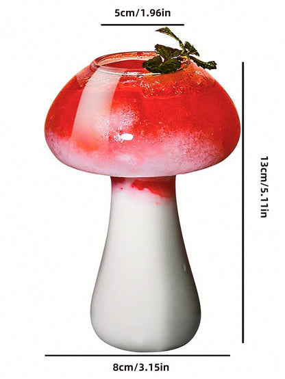 كأس زجاجي بوروسيليكات عالي التحمل سعة 240 مل تصميم فطري شفاف جديد