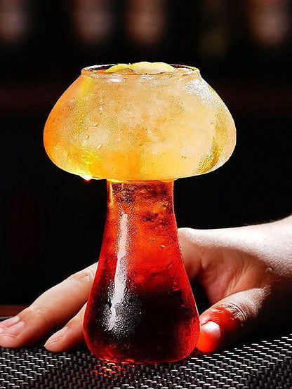 كأس زجاجي بوروسيليكات عالي التحمل سعة 240 مل تصميم فطري شفاف جديد